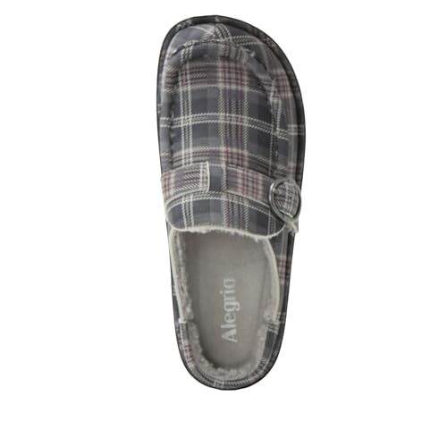 Image of Alegria Women's Brigid Leather Moc Toe Open Back Clog with Heel Cup
