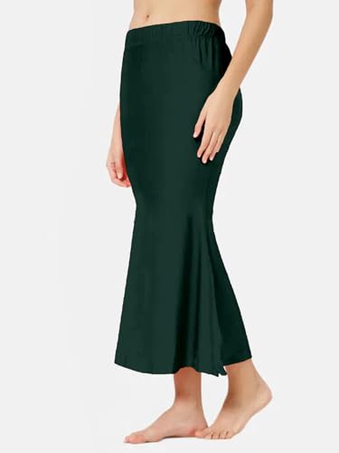 Image of Selvia Women's Lycra Blend Solid Elastic Side Slit Straight Saree Shapewear Petticoat || Saree Shapewear for Women|| Saree Petticoat for Women