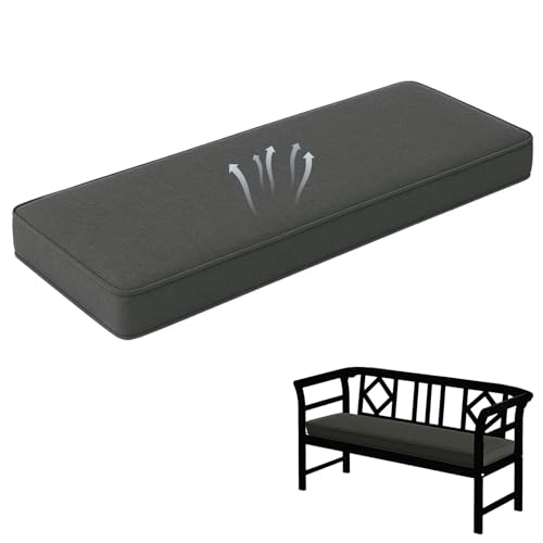 Indoor Bench Cushion 72x15 in Black