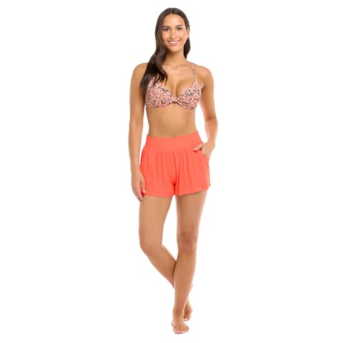 Pantalones cortos de baño Body Glove morados y rojos de secado rápido