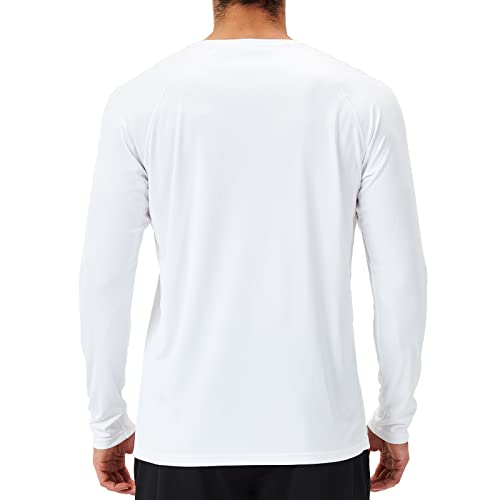 Naviskin Men's Sun Protection Upf 50+ Uv Outdoor Long Sleeve Shirts White Size L #TOP2