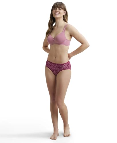 Image of Jockey 1807 Women's High Coverage Micro Modal Elastane Stretch Mid Waist Hipster with Ultrasoft Exposed Waistband