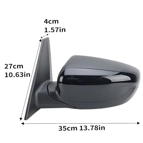 Rétroviseur latéral pour Kia Carens 2013-2018 noir chauffant 7 broches - 2