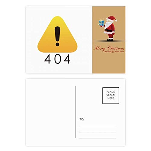 Cartes postales d'avertissement d'erreur Père Noël Programmer 502 geek cadeau de Noël de bureau