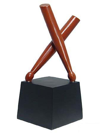 Escultura de Baquetas para Baterista como Trofeo