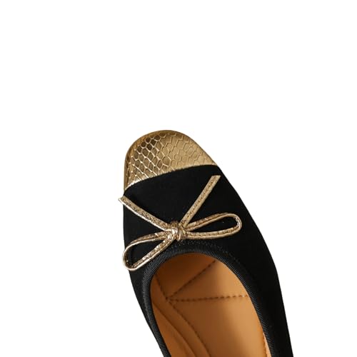 TinaCus Women's Round Toe Suede Leather Handmade Bowtie Casual Flat Shoes2