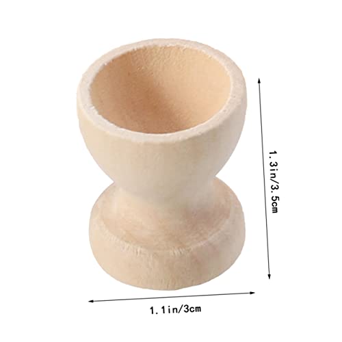 TOPBATHY 0 STK Eierschale aus Holz Hasenspielzeug für Kaninchen Hühnereierbecher Kinder eierbecher Ostern eierbecher Esstisch Holztablett Eierständer aus Holz Halter für Ei Schreibtisch – Bild 4
