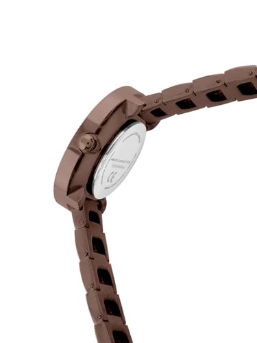 Image of French Connection Mop Brown Round Dial with Brown Stainless Steel Metal Strap Watch - for Womens FCN0128BRGM