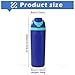 DUTHINGS - DUTHINGS Insulated Stainless Steel Water Bottle with Straw, 24 oz – Leakproof, BPA-Free Reusable Sports & Travel Bottle with Replacement Straw and Cleaning Brush (Blue)