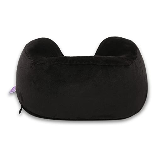 Image of Viaggi U Shape Super Soft Memory Foam Travel Neck Pillow for Neck Pain Relief Cervical Orthopedic Use Comfortable Neck Rest Pillow - Black