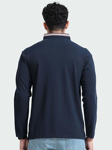 Image of STELLERS Men's Full Sleeve Zipper Henley T-Shirt | Premium Cotton | Streatchable | Feather Touch Feel