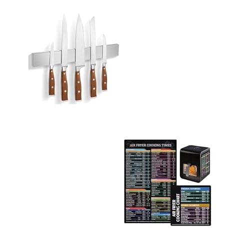 Magnetic Knife Holder for Wall Air Fryer Cheat Sheet, Air Fryer Cheat Sheet Magnetic Air Fryer Cooking Times Chart Magnet Cheat Sheet Set Cover