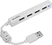 Produktbild Speedlink SNAPPY Slim USB Hub - Passiver 4-Port Hub mit USB 2.0, bis zu 480 Mbit/s, integrierter Stecker, Treiberlose Installation, weiß
