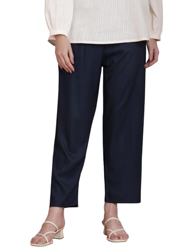 Image of TWIN BIRDS Women Viscose Kurti Pants | Straight Fit Ethnic Daily Trousers