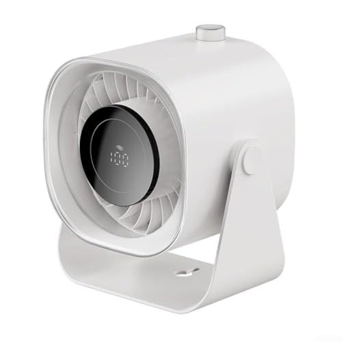 Lastdaytime Ventilador de escritorio inteligente con pantalla LED, ventilador de escritorio, tecnología Boost, motor CC sin escobillas, batería de 5000 mAh, 190 x 161 x 130 mm