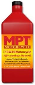 MPT Industries MPT289-10W/40 Hi - Performance Fully Synthetic Motorcycle Motor Oil - 1 Quart Bottle