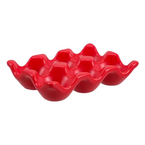 FRCOLOR 卵 ラック ホルダー 冷蔵庫 カウンター 収納 冷蔵庫 キッチン 磁器