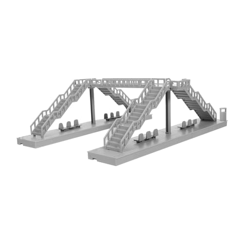 Kisangel Overhead Footbridge Model for DIY Building Scale Realistic Pedestrian Decor Table Decor Assembled