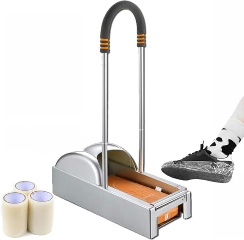 Máquina portátil para cubrir zapatos con reposabrazos, dispensador de película para zapatos, cubiertas de zapatos para el hogar, fábrica, uso en laboratorio