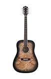 Washburn Deep Forest Burl D Acoustic Guitar, Black Fade (DFBDB)