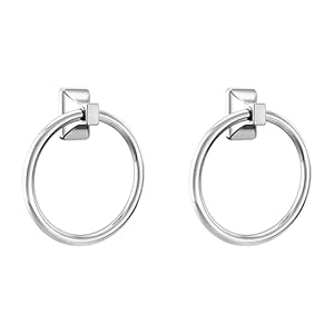 Moen Donnor Collection Chrome 6.25-Inch Diameter Wall Mount Contemporary Bathroom Hand-Towel Ring, P5860 (Pack of 2)