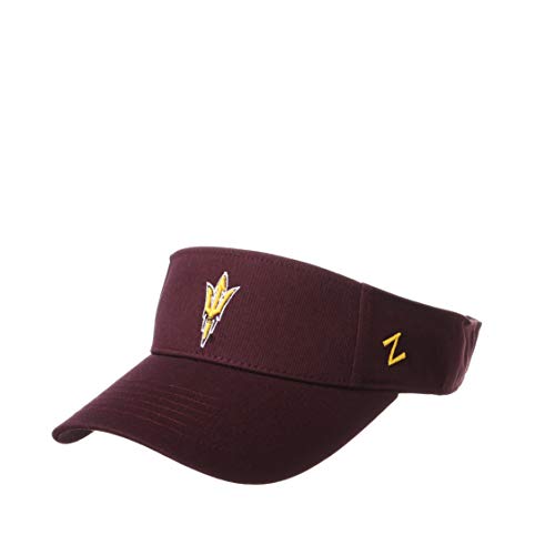 NCAA Arizona State Sun Devils Mens Adjustable Visor Drill, Arizona State Sun Devils Maroon, Adjustable