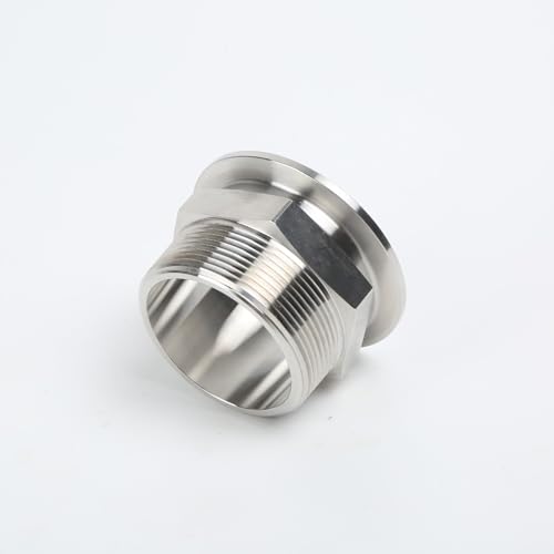 Image of SS304 KF50 NPT Male Adaptor thread 2 inch NW50 KF Male coupling ISO-KF50 X NPT 2 inch