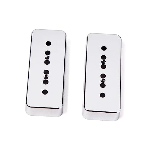EPIGEIST Soapbar Pickup Covers Non Plated Silver Neck Bridge Guitar Pickup Covers with Pole Spacing Silver for Enhanced Sound Transparency and Aged Look