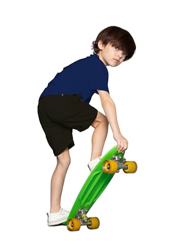 Image of Yazh Texworld Boys Round Neck Blended Cotton T-Shirts | Regular Fit | Half Sleeve | Casual Wear | Trendy | Combo Pack of 5 | Multicolor | Soft, Durable, and Stylish for Everyday use