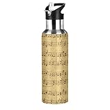 Diseño funcional: 10.8 x 2.8 pulgadas, esta botella de agua deportiva puede contener 600 ml de agua y se puede colocar en una bolsa sin ocupar mucho espacio. La botella de agua exterior utiliza un diseño único y elegante de patrones de bricolaje, hermosos e interesantes diseños en las botellas que las hacen perfectamente adecuadas para mujeres y hombres, adultos, adolescentes, niñas, ancianos y niños