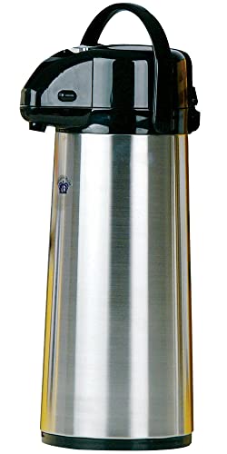 Johnson Rose 30019 Glass-Lined Lever-Action Thermal Vacuum Air Pot 1.9 Liter