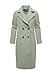 Navahoo Damen lange Übergangsjacke Mantel in Woll-Optik mit Reverskragen Sternlein 14 Smokey Mint Gr. XL