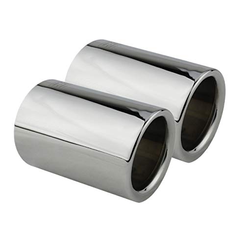 L&P 2 terminali di scarico in acciaio inox lucidato a specchio e cromato plug play pronti all'uso codice articolo A306 compatibile con 1 serie F20 F21 F22 3 serie F30 F31 F34