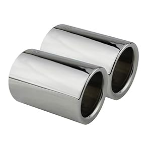 L & P A306 2 uitlaatkleppen, eindpijp, chroom, roestvrij staal, gepolijst voor F20 F21 125i 125d 225d F30 F31 325d 330d…