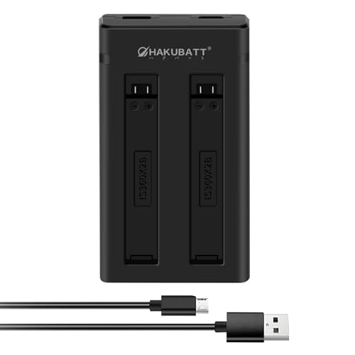 HAKUBATT Insta360 �Ή� �R���p�N�g 2 �� USB �[�d�� 8.4V 600mAh IS360X2B �J�����[�d�� 2026CC