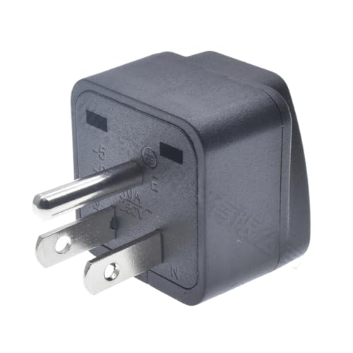 Convertidor adaptador de enchufe blanco con salida de corriente alterna CA de 10A 5