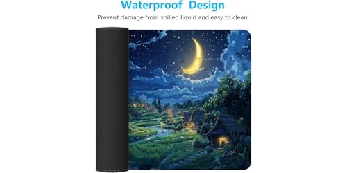 Tapis de souris XXL antidérapant pour stabiliser le clavier et protéger le bureau des liquides