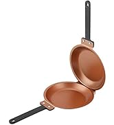 QANYEGN Steel Double Sided Pan, Non Stick Omelee Maker, Pancake Maker, Frying Pan with Iron Proof...