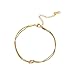 Valentine's Day Gift Stainless Steel Snake Chain Bracelet Handmade Knot Gold Plated Jewelry Neutral Bracelet