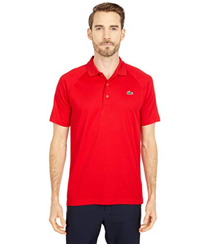 Lacoste Men's Regular Fit UV Protect Golf Polo Shirt, Red, 3X-Large
