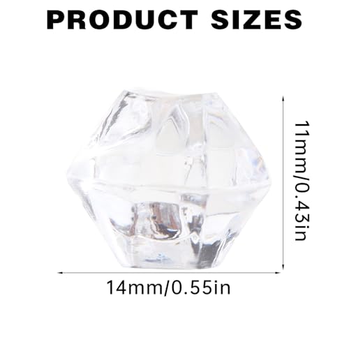 Fausses glaces haut de gamme strass en plastique transparent pour centre de table - 3