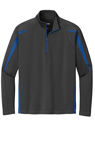 SPORT-TEK Unisex Sport-Wick Stretch Half Zip Colorblock Pullover