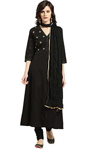 Image of Jaipur Kurti Women's Cotton Anarkali Salwar Suit Set