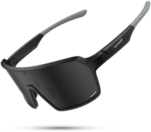 Lamicall Fahrradbrille Herren, UV400 Polarisierte Schnelle Brille Damen | [Vollrand, winddichter] TR-90 Ultraleichte Sportbrille Sonnenbrille, Laufbrille Sport Brille für Fahrrad,