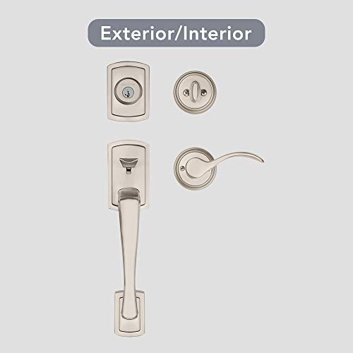 Baldwin Nautica, Front Entry Handleset With Interior Lever, Featuring Smartkey Deadbolt Re-Key Technology And Microban Protection, In Satin Nickel #TOP1