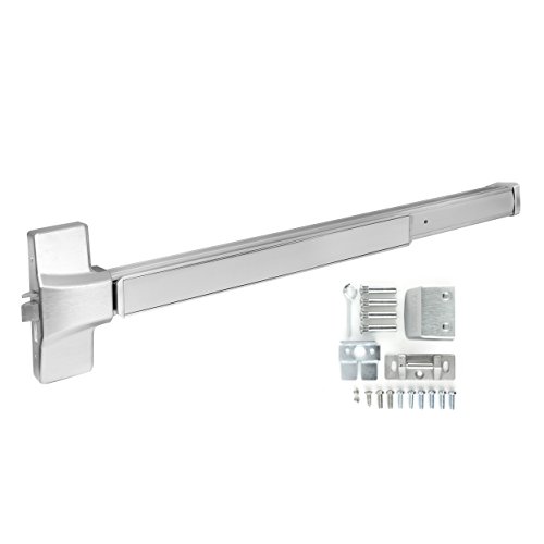 Lawrence Panic Push Bar Exit Device - Heavy Duty Grade 1 Stain Chrome