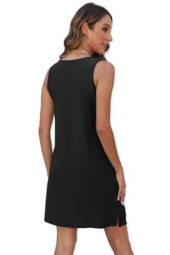 Image of BKRIVE Coverup Summer Dresses for Women 2026 Eyelet Casual Loose Sleeveless Sundresses Tank Dresses with Pockets