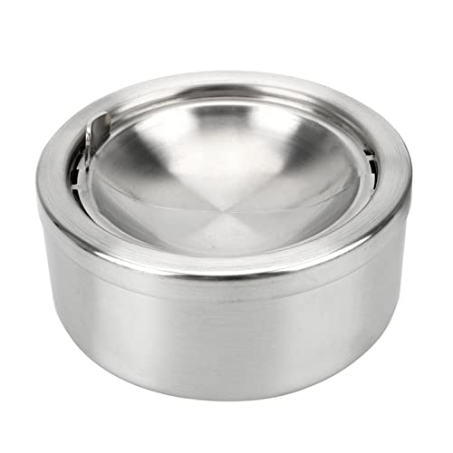 dianyuntech Portacenere Acciaio Inossidabile Antivento con Custodia for Cigarette Custodia for Custodia for Custodia a Cenere Portacenere da Esterno (Size : A)