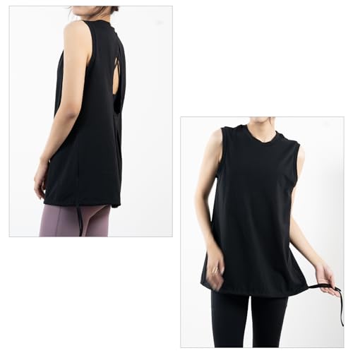 iito.seasons レディースバックデザインタンクトップMブラック