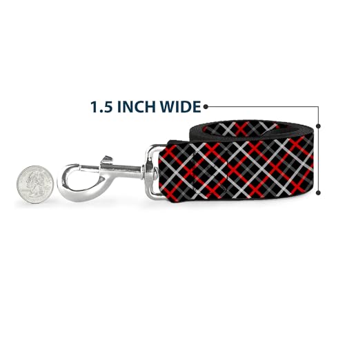Laisse pour chien Buckle Down graphique noir gris rouge étroite - 7